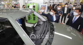 강기정 광주시장, 광주글로벌모터스 방문