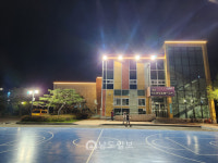 영암청소년수련관 야간 조명 설치