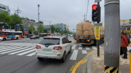 광주 영광통사거리 우회전신호등 시범운영 중단