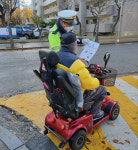 광주광산경찰, 전동휠체어 사고 예방 홍보