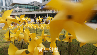 노란 추모 물결