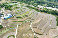 모내기 준비 마친 사포마을 다랭이논