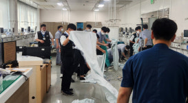 조선대병원 화재 수술실 올스톱…환자들 날벼락