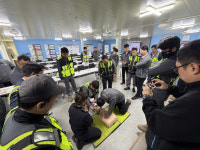 동부소방서, 학동4구역 공사장 안전 교육 ·훈련 실시