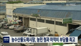 농수산물도매시장, 농민 청과 하역비 부담률 최고