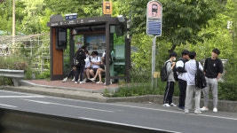 [시민뉴스] 손바닥만 한 버스정류장..학생들은 도로가에