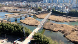 삼호교 차로 폭 줄이고 임시 통행로 조성