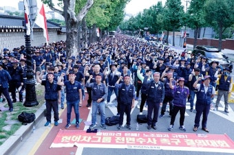 현대제철 비정규직 노동자 첫 공동파업 전개