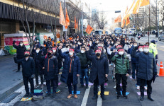 사무금융 2022년 시무식 및 투쟁사업장 승리 결의대회 개최