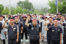 우리는 조양·한울기공 현장 지키는 노동히어로