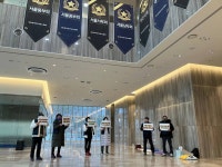 한국전기공사협회 미화노동자 고용보장 요구 무기한 단식 예고