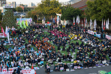 트럼프는 돌아가라! 경제수탈·일자리 파괴 막아내자 경주 집결한 민주노총