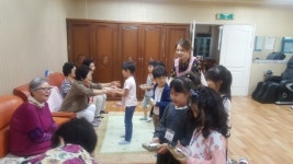  마전어린이집 원생들, 사랑의 송편돌리기 행사 열어 