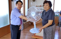 (정읍시청) 칠보제일교회, 경로당 28개소에 선풍기 지원