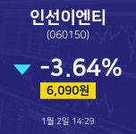 인선이엔티오늘주식시세  2일  현재 6090원