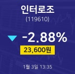 인터로조배당주식  3일  현재 23600원