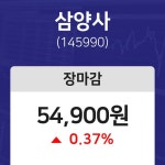 (내외마감) 3일 삼양사 마감증시 54900원...