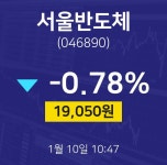 서울반도체투자주식  10일  현재 19050원