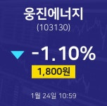 웅진에너지주식종목검색  24일  현재 1810원