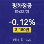 평화정공주식증권  31일  현재 8190원