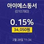 아이에스동서오늘주식시세  28일  현재 34000원