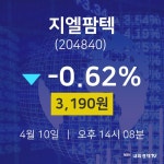 배당주식 지엘팜텍 주가 10일  현재 3190원