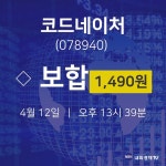 코드네이처배당주식  12일  현재 1490원