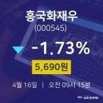 흥국화재우종목검색  16일  현재 5690원