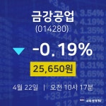 금강공업주식현재가  22일  현재 25650원