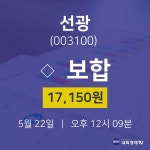 종목검색 선광 주가 22일  현재 17150원