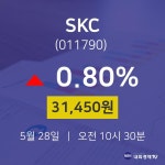 에스씨 (SC) 트레이딩 | SKC주식종목시세 28일 현재 31450원