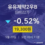 유유제약2우B주식시세현황  29일  현재 19300원