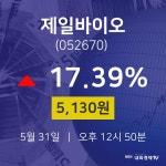 제일바이오증권매매  31일  현재 5130원