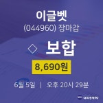 [인기주분석 종목정보]  5일 이글벳 마감증시 8690원...
