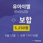 유아이엘주식현황  12일  현재 5250원