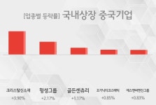 [13시 23분 국내상장 중국기업 오후 테마시황] 크리스탈신소재,헝셩그룹 등이 주도... 