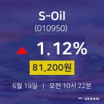 6월 19일 S-Oil 주식종목 81200원  1.12%