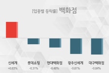 [13시 27분 백화점 테마주 시황-오후] 신세계,롯데쇼핑 등이 주도... 