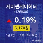 제이엔케이히터주식시세현황  2일  현재 5170원 