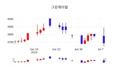 그린케미칼배당주식  9일  현재 3695원 
