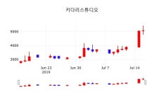배당주식 키다리스튜디오 주가 17일  현재 4900원 