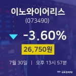 주식증권 이노와이어리스 주가 30일  현재 26750원 