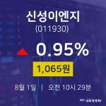 신성이엔지주식실시간  1일  현재 1065원 