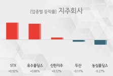 [09시 35분 지주회사 오전의 테마종목] STX,유수홀딩스 등이 주도