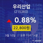 우리산업증권투자  10일  현재 22800원