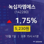 10월 1일 녹십자엠에스 배당주식 5230원  1.75%
