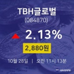 TBH글로벌주식추천주  28일  현재 2880원