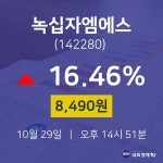 배당주식 녹십자엠에스 주가 29일  현재 8490원