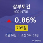 삼부토건주식종목시세  30일  현재 705원