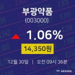 주식종목검색 부광약품 주가 30일  현재 14350원